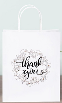 Thumbnail for 'Thank You' Small Paper Bag w Handles and gift tag